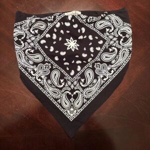 Black and White Bandana Print Tube Top